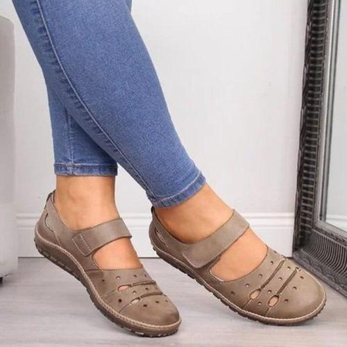 Women Flats Flat Slip on Loafers Plus Size Shoes Woman Chaussures Femme Vintage PU Leather Sandals