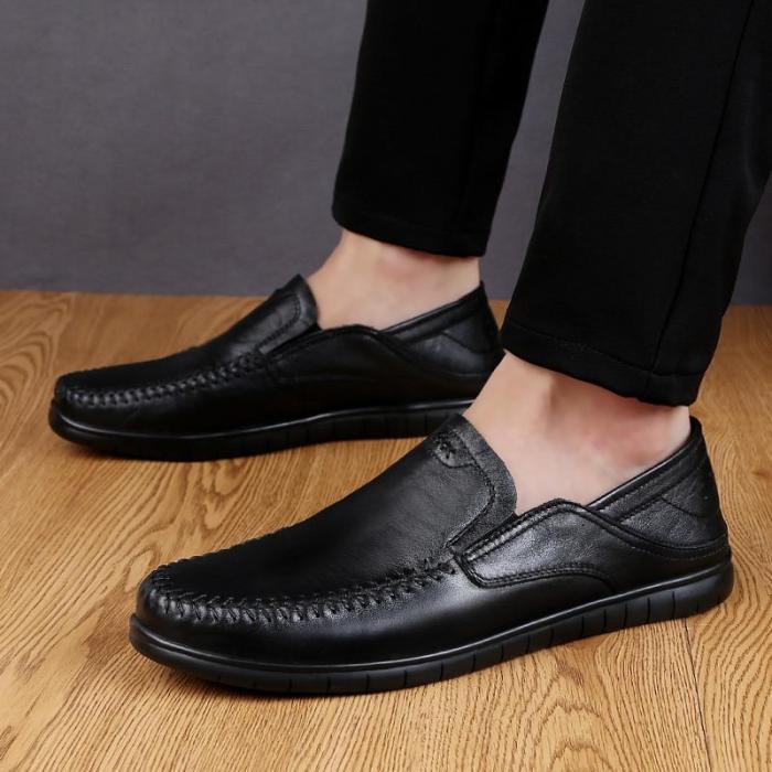 Men Shoes Casual Luxury Brand Summer Mens Loafers Genuine Leather Moccasins Comfy Breathable Slip on