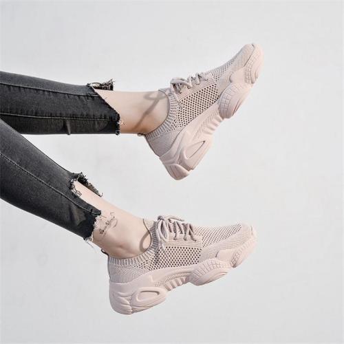 Summer Women's Sneakers Big Size Breathable Mesh Casual Shoes Women's Platform Wedge Vulcanized Shoes