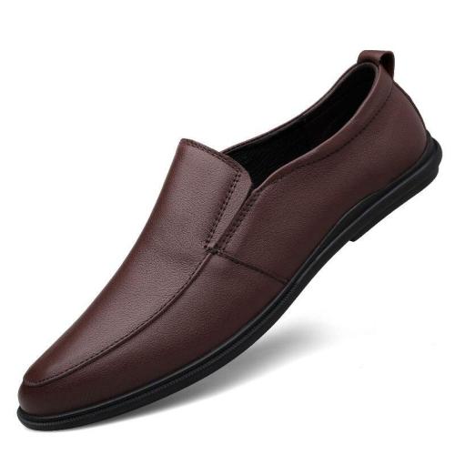 Man's Shoes Slip on Summer Men Leather Shoe Genuine Leather Loafers Male Boat Footwear Flat Moccasins Breathable