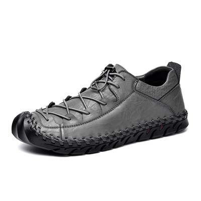 Men Casual Shoes Lace Up Split Leather Shoes Men Fashion Shoes Flat Outdoor Shoe