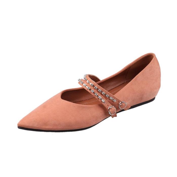 Women Winter Butterfly Knot Rivet Slip on Warm Loafers Shoes Home Casual Flats Shoes Women Pointed Toe Shoes
