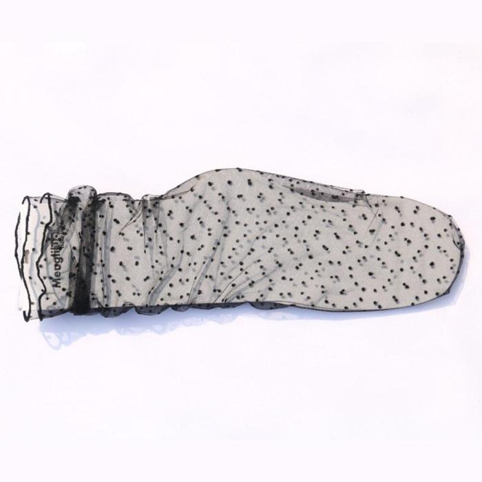 Summer Cool Dot Tulle Socks Women Breathable Transparent Ultra-thin Socks Female Mesh Small Polka Dots Socks