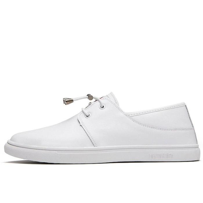 Mens Leather Shoes Fashion Casual Footwear Man Shoe White Black Leisure Sneakers Summer Autumn