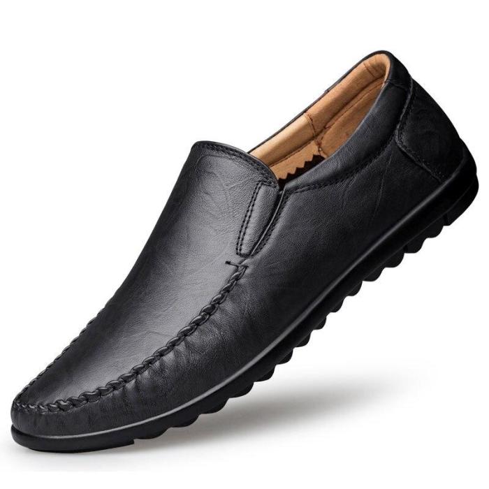 Mens Moccasins Genuine Leather Man Shoes Slip on Boat Shoe Summer Autumn Male Loafers Flats Leisure Footwear