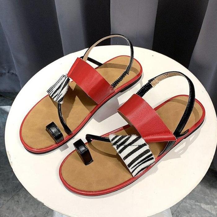 2020 Summer New Woman's Outdoor Flat Sandals Open Toe Fashionable Comfortable Beach Shoes Leisure Plus Size 43
