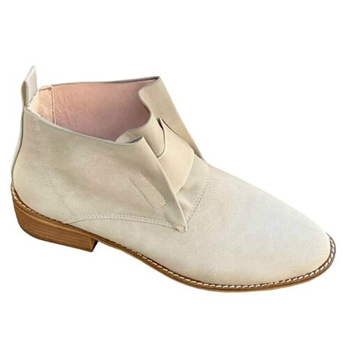 Woman Vintage Ankle Boots Low Heels Women's Casual Elastic Band Shoes Ladies