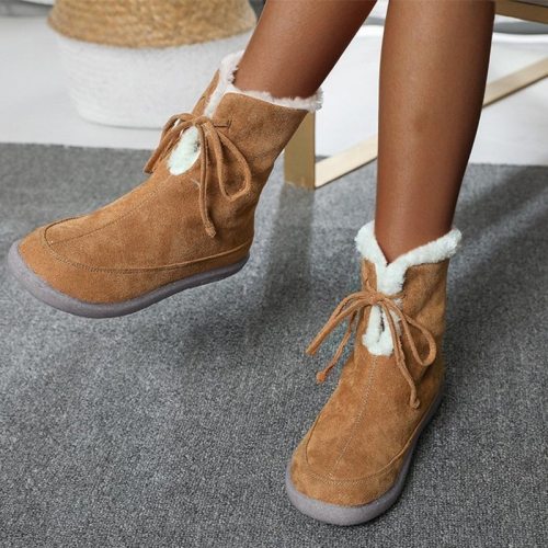 Women Snow Boots Ankle Boots Ladies Flats Female Fashion Comfort Shoes