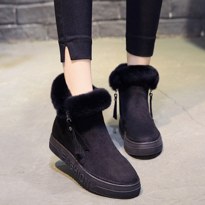 Ankle Boots Female Snow Boot Sneakers Casual Flat Shoes Woman Footwear