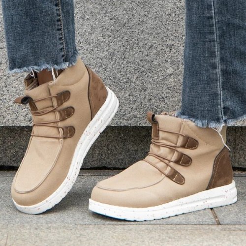 Ankle Boots Women Cross Strappy Vintage Boots Flat Ladies Shoes