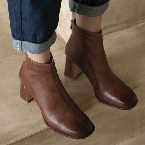 Women Ankle Boots Comfortable Classic Fashion PU Leather Short Boot