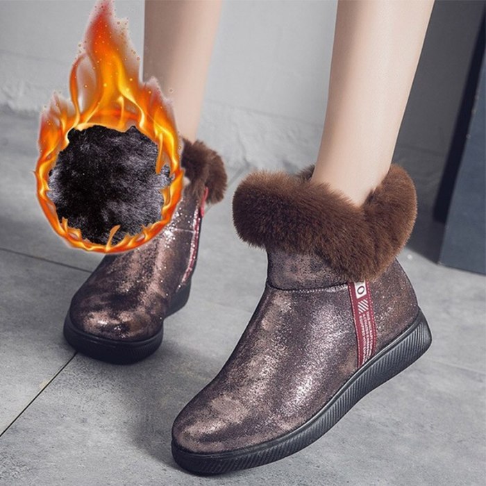 Women Warm Ankle Boots Ladies Short Boots Footwear Comfortable Flat Fashion