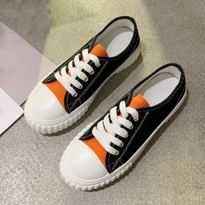 Spring Autumn Casual Sneakers Women Help Low flat Canvas Shoes Mixed colors Flats Vacation shoes