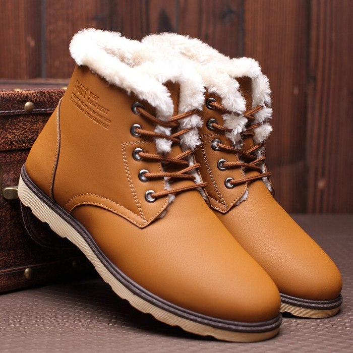 Winter Men's High Upper Board Shoes Furry Heating Tool Boots Leisure Shoes Classic Pairs Winter Boots