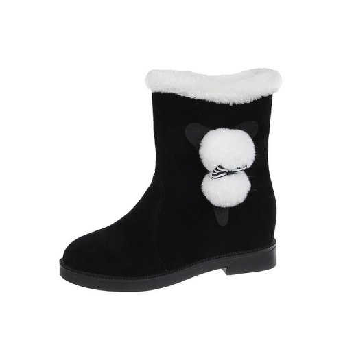 Felt Boots 2020 Autumn and Winter New Snow Boots Ladies Warm Red Princess Snow Boots Christmas Shoes Women