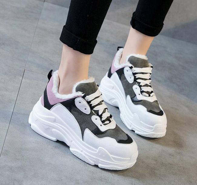 High quality women's Winter sports shoes warm breathable students board shoes