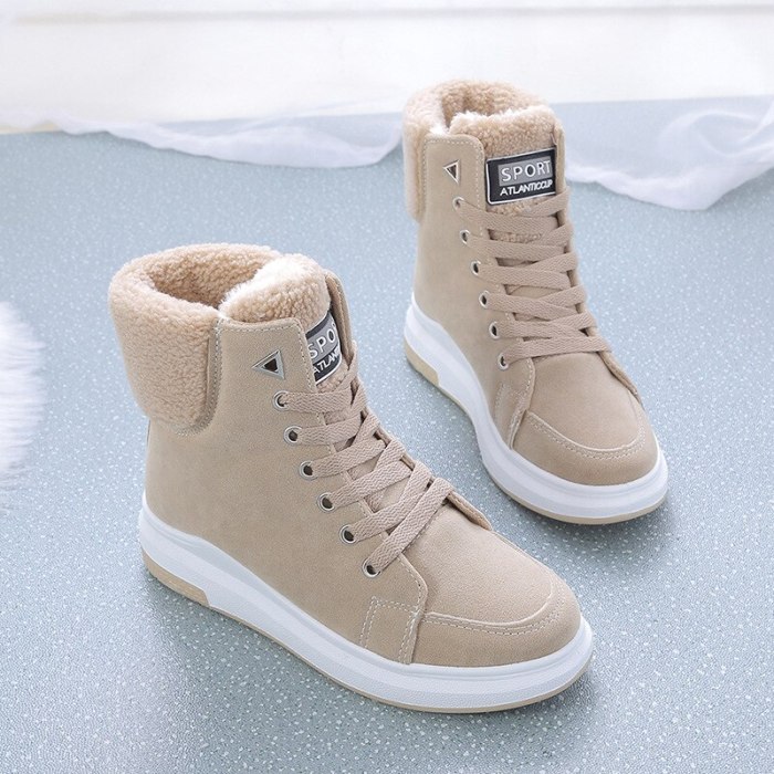 Snow Boots Women's Shoes 2020 New Winter Shoes Girls Thick Bottom Student Warm Martin Boots