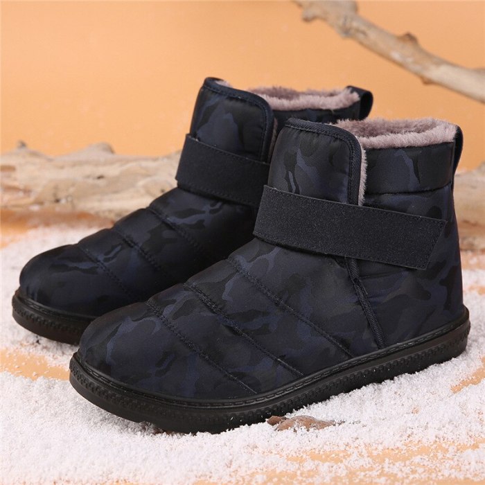 Fashion Men Boots Women Ankle Snow Boots Shoes Warm Fur Winter Shoes