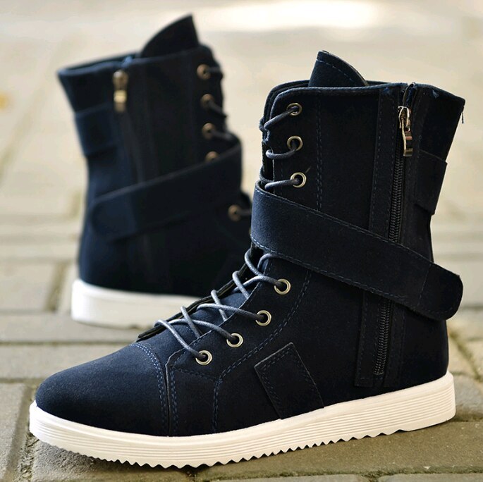 Suede Leather Ankle Boots Men Autumn Men Shoes Casual