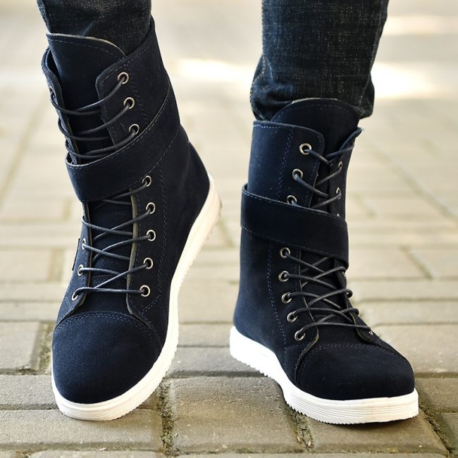 Suede Leather Ankle Boots Men Autumn Men Shoes Casual