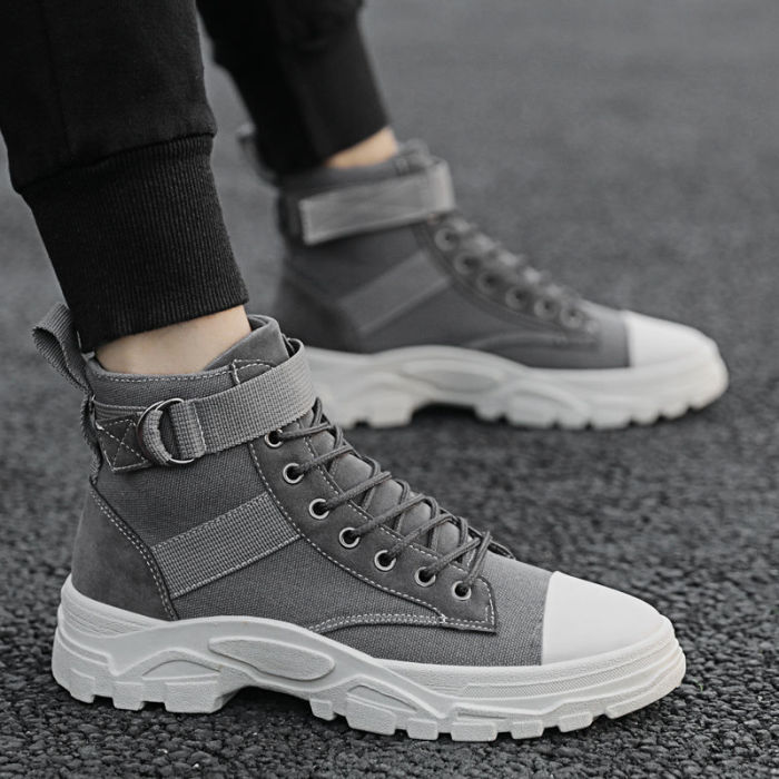 Men Boots Leather Boots Men Winter Ankle Shoes for Men Winter Casual