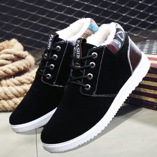 Men Boots Winter Shoes For Men Snow Boots Slip On Ankle Winter Boots