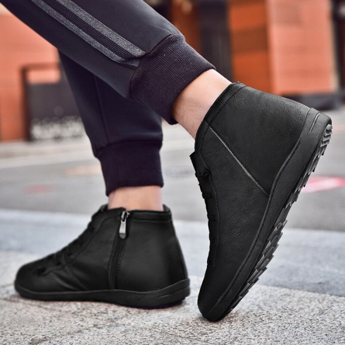 Men Boots Leather Ankle Boots Men Sneakers Casual Shoes