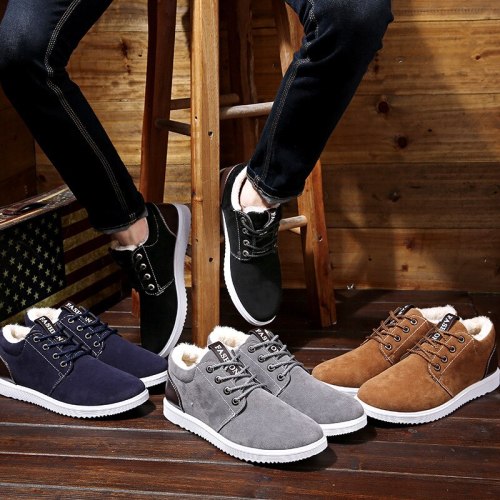 new outdoor casual shoes tooling snow boots men  platform boots
