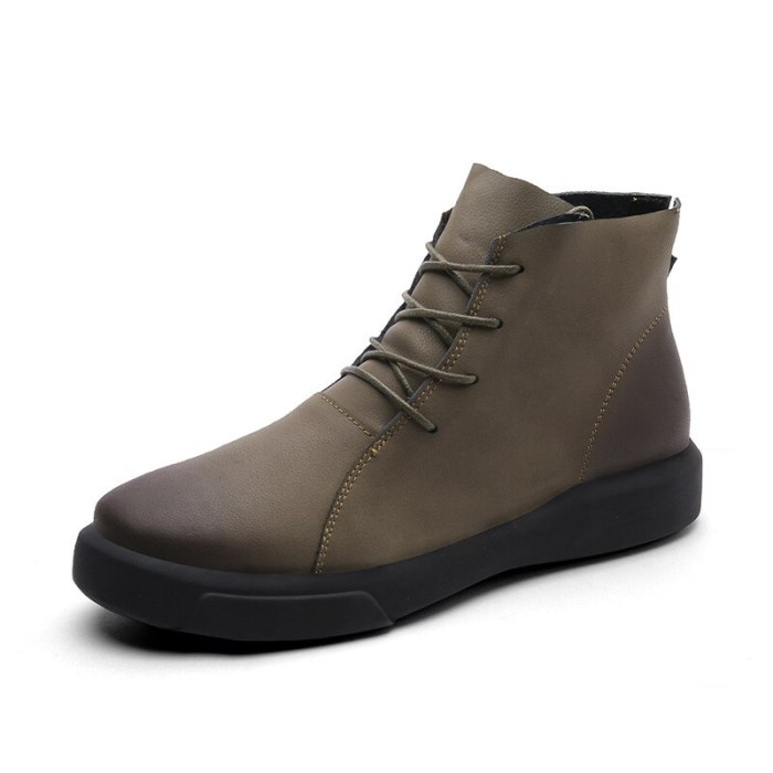 Mens outdoor Ankle Boots High-top fashion Walking Shoes