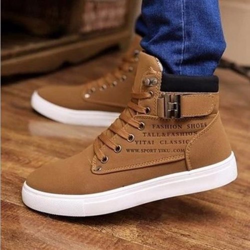 Men's shoes Lace-Up Men Canvas Shoes Ankle Boots Fashion Shoes Flats Footwear
