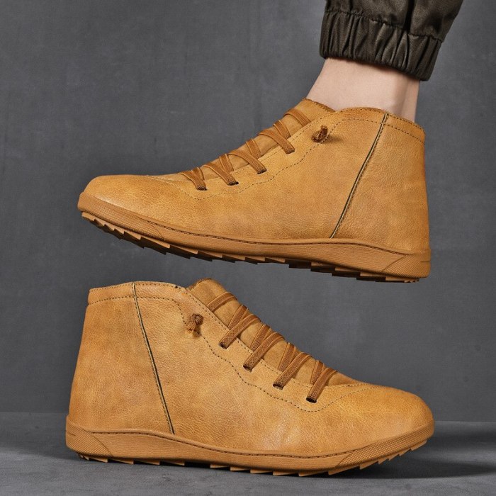 Men Boots Leather Ankle Boots Men Sneakers Casual Shoes