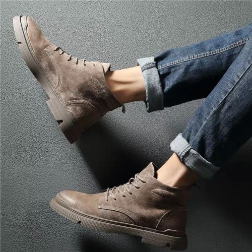 men boots brand comfortable fashion boots leather