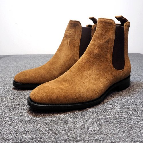 Boots Men Suede Leather Ankle Casual Shoes Style Spring Winter Boot