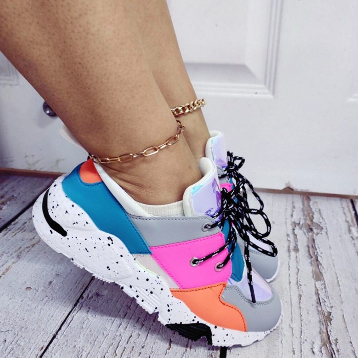 Fashion Chunky Sneakers Comfortable Casual Shoes Women All Match Flat