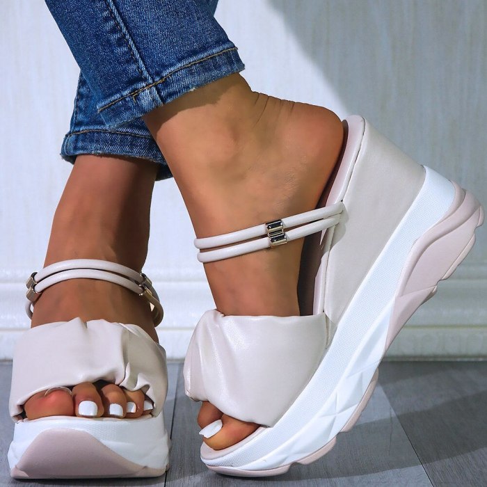 Wedges High Heels Leisure  Comfy Platform Slippers Shoes Women
