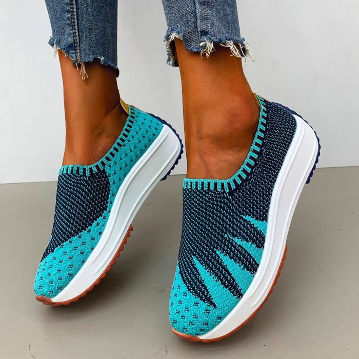 Fashion Breathable Mesh walking Sneakers  Casual Flats Shoes