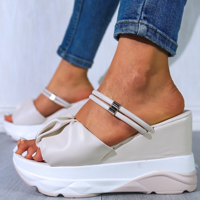 Wedges High Heels Leisure  Comfy Platform Slippers Shoes Women