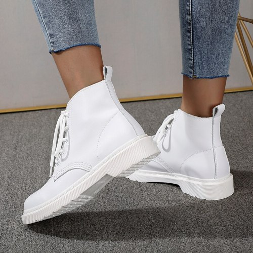 Ankle Boots for Women Lace-Up Boots Fashion Shoes Motorcycle Boots
