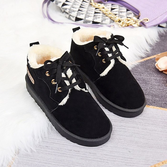 Women Winter Warm Snow Boots Ladies Flat Platform Shoe Female Outdoor Casual Ankle Boots