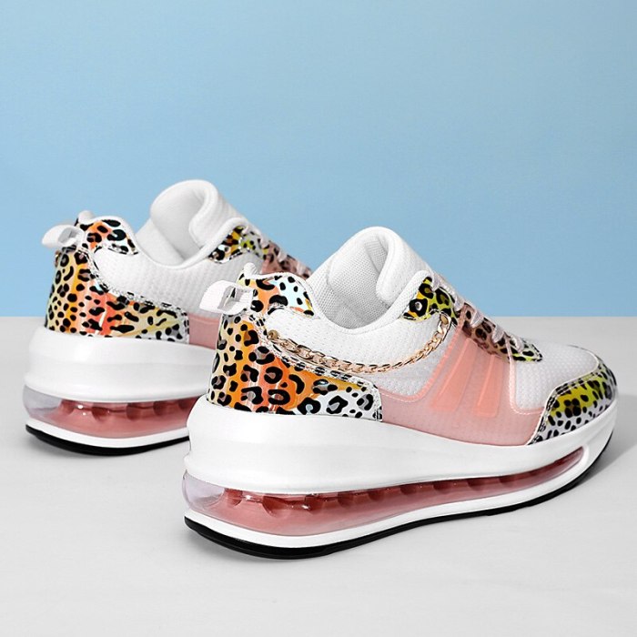 Women Shoes Walking Sport Sneakers Wedge Shoes Leopard Shoes Female