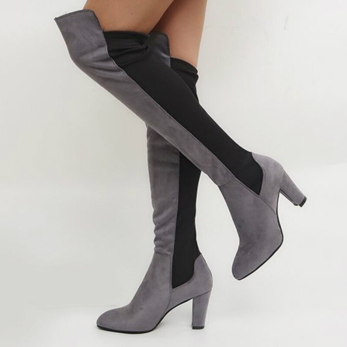 Sexy Women's Boots Flock High Heel Warm Fashion Ladies Shoes Female