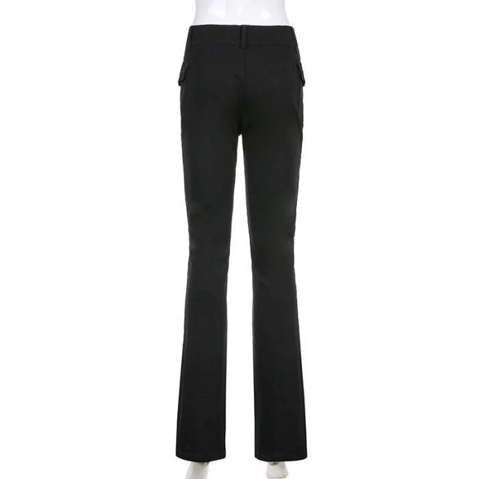 Black Vintage Trousers Women's Pants Pants Streetwear Fashion