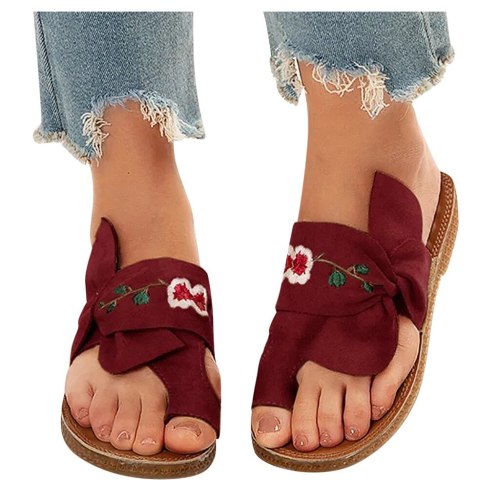 Women's Ladies Casual Sandals Flat Slippers Beach Shoes Retro