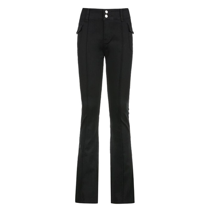 Black Vintage Trousers Women's Pants Pants Streetwear Fashion