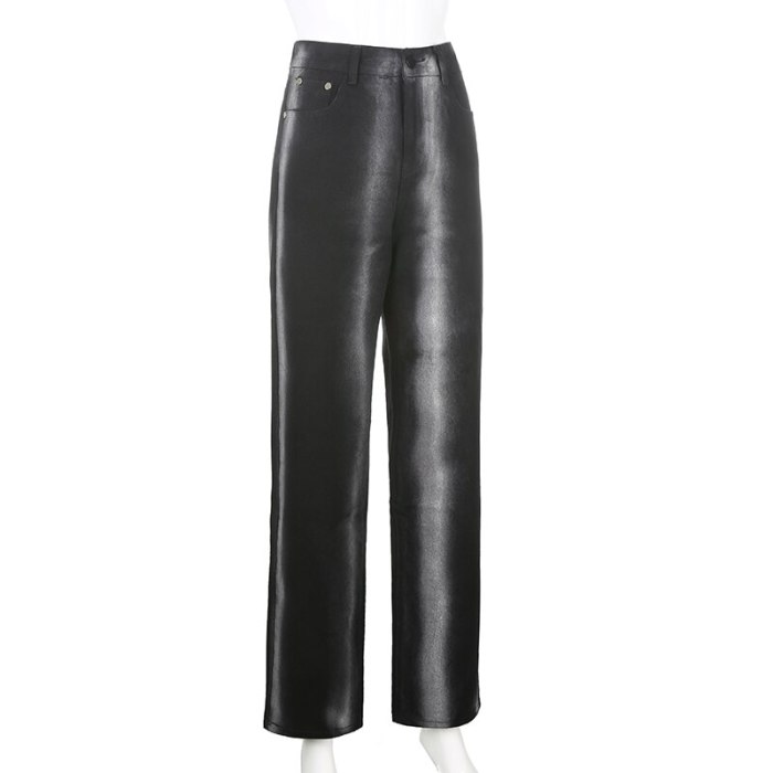 Women Pants Fashion High Waisted Loose Denim Trousers Vintage Female Pants