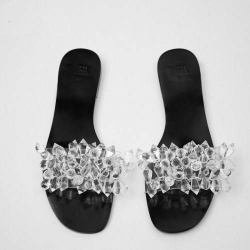 Women's Shoes Flat Sandals Crystal Shoes Female Slippers