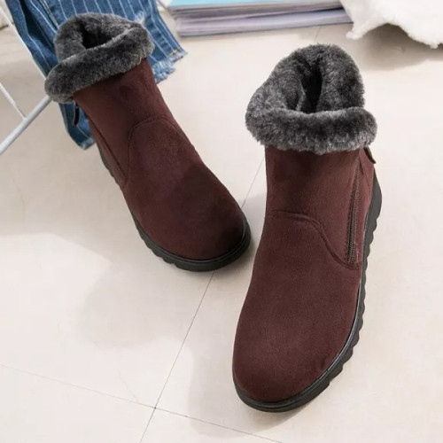 Woman Snow Boots Flat Shoes Ankle Boots Fashion Casual