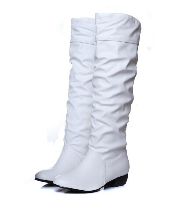 Fashion Women Winter Leather Shoes Classic Knee High Boots