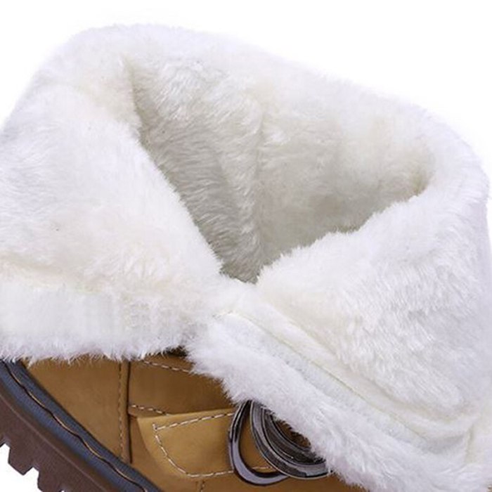 Fashion Winter Boots Women Flat Heels Warm Fur Boot For Women Shoes