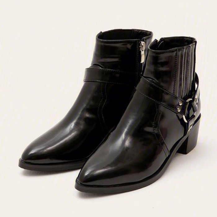 Women Ankle Boots PU Leather Shoes